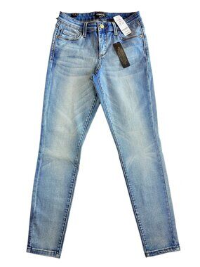 NWT bebe The Flirt Skinny Light Wash Faded Denim Jeans Size 27